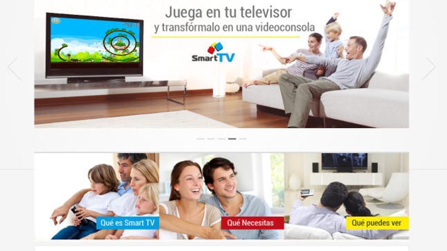 La web de NPG para su gama de productos de Smart TV