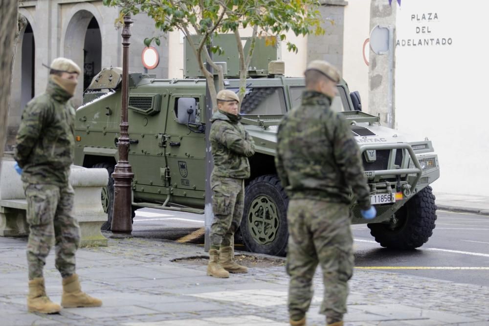 Militares en La Laguna