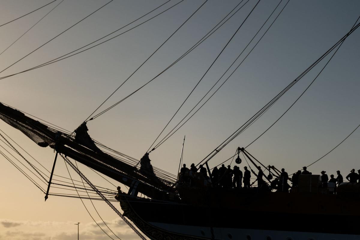 Llegada del barco 'Amerigo Vespucci' a Santa Cruz de Tenerife
