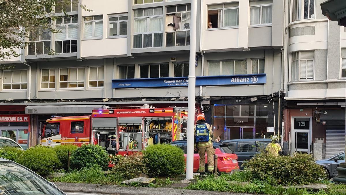 Una olla olvidada al fuego provoca una intervención de los bomberos de A Coruña