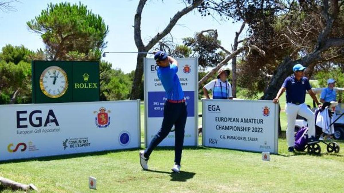 Filippo Celli, durante la última jornada del Campeonato de Europa de Golf en El Parador de El Saler