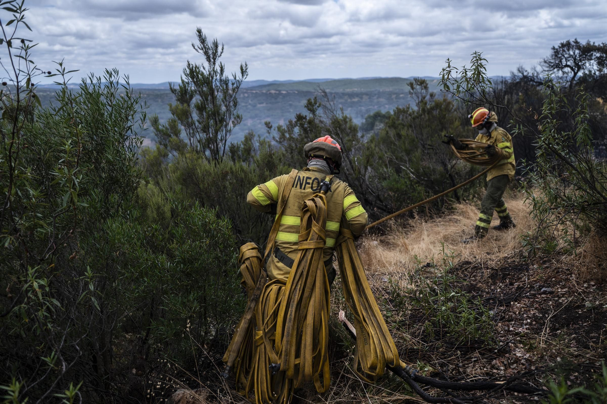 Las imágenes del incendio de este viernes en Cáceres
