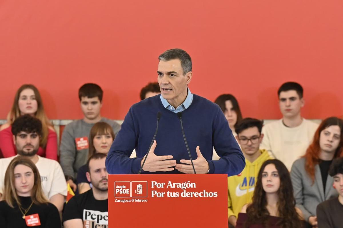 Las imágenes del final de campaña al Gobierno de Aragón del PSOE