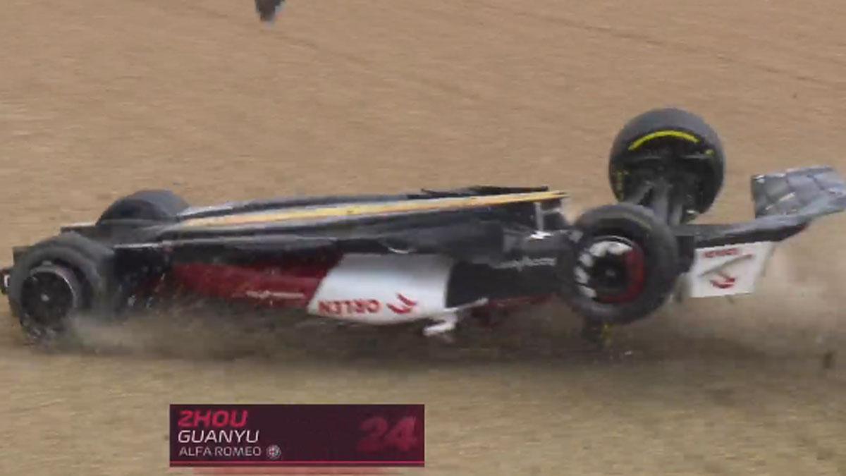 El Alfa Romeo del chino Guanyu Zhou