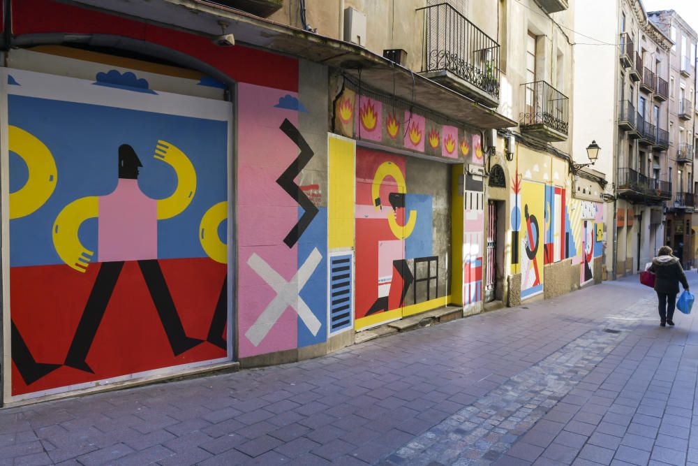 Mural de Berni Puig al carrer Vilanova de Manresa