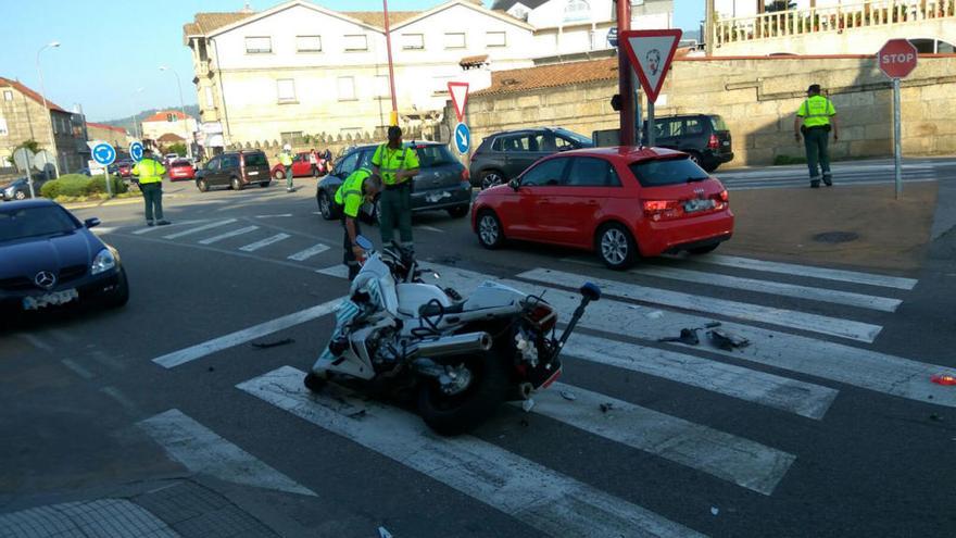 Estado en el que quedó la moto // ANA MARÍA IGLESIAS