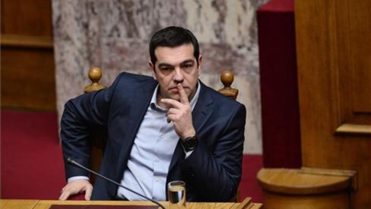 Alexis Tsipras en el Parlamento de Atenas el pasado 18 de febrero.