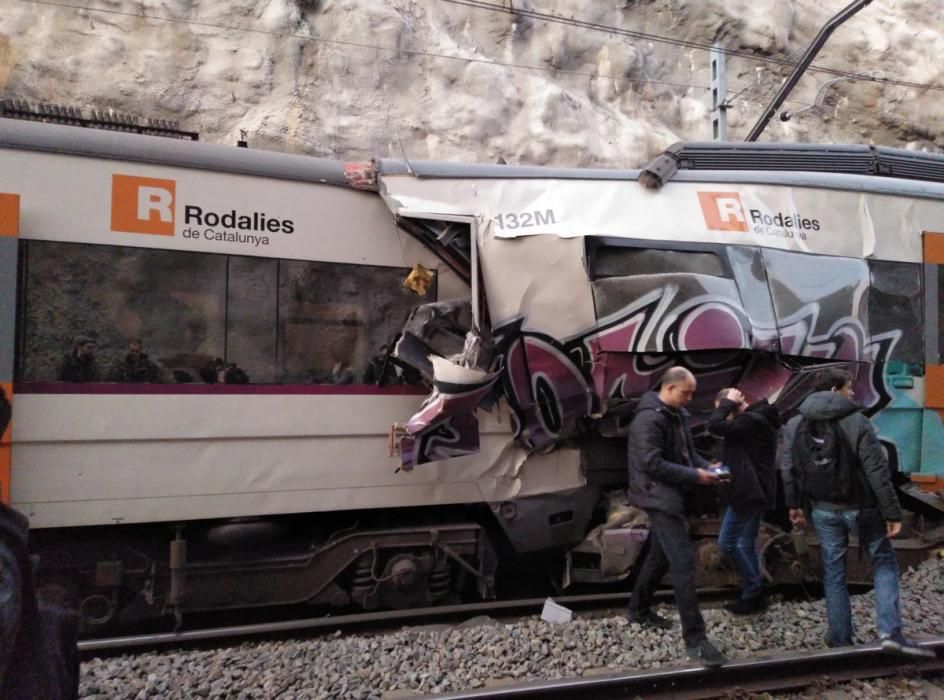 Accident entre dos trens entre Manresa i Sant Vicenç de Castellet