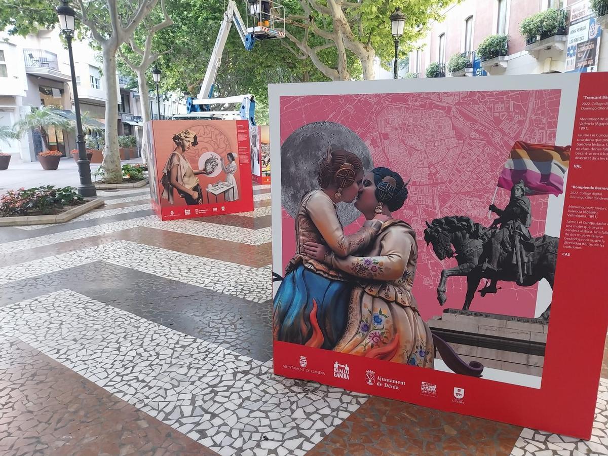 Otro de los paneles que también había sido atacado y que se ha repuesto.