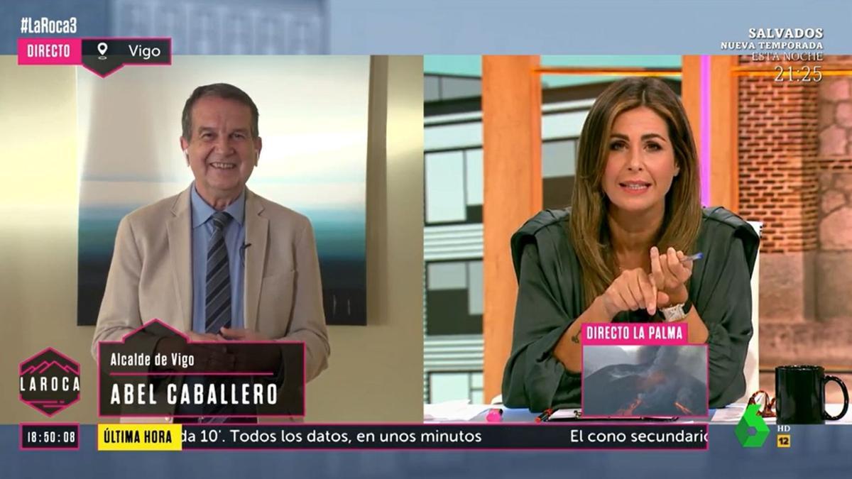 Abel Caballero también estuvo con Nuria Roca en su programa  de La Sexta para hablar de la navidad viguesa.