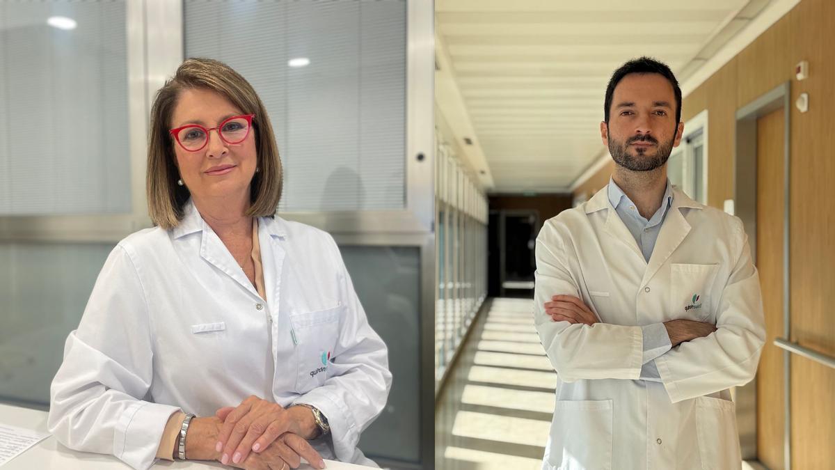 La doctura Margarita Rivas y el podólogo Alejandro Rando.