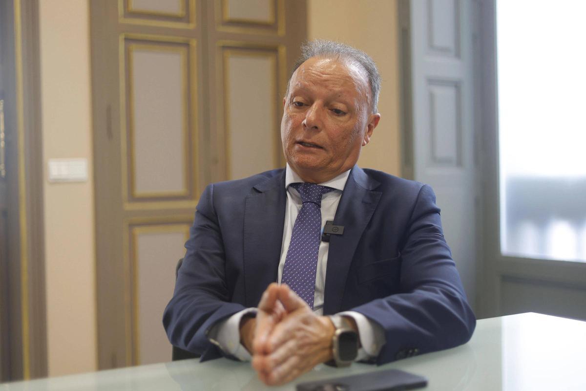 Salvador Navarro, en un momento de la entrevista