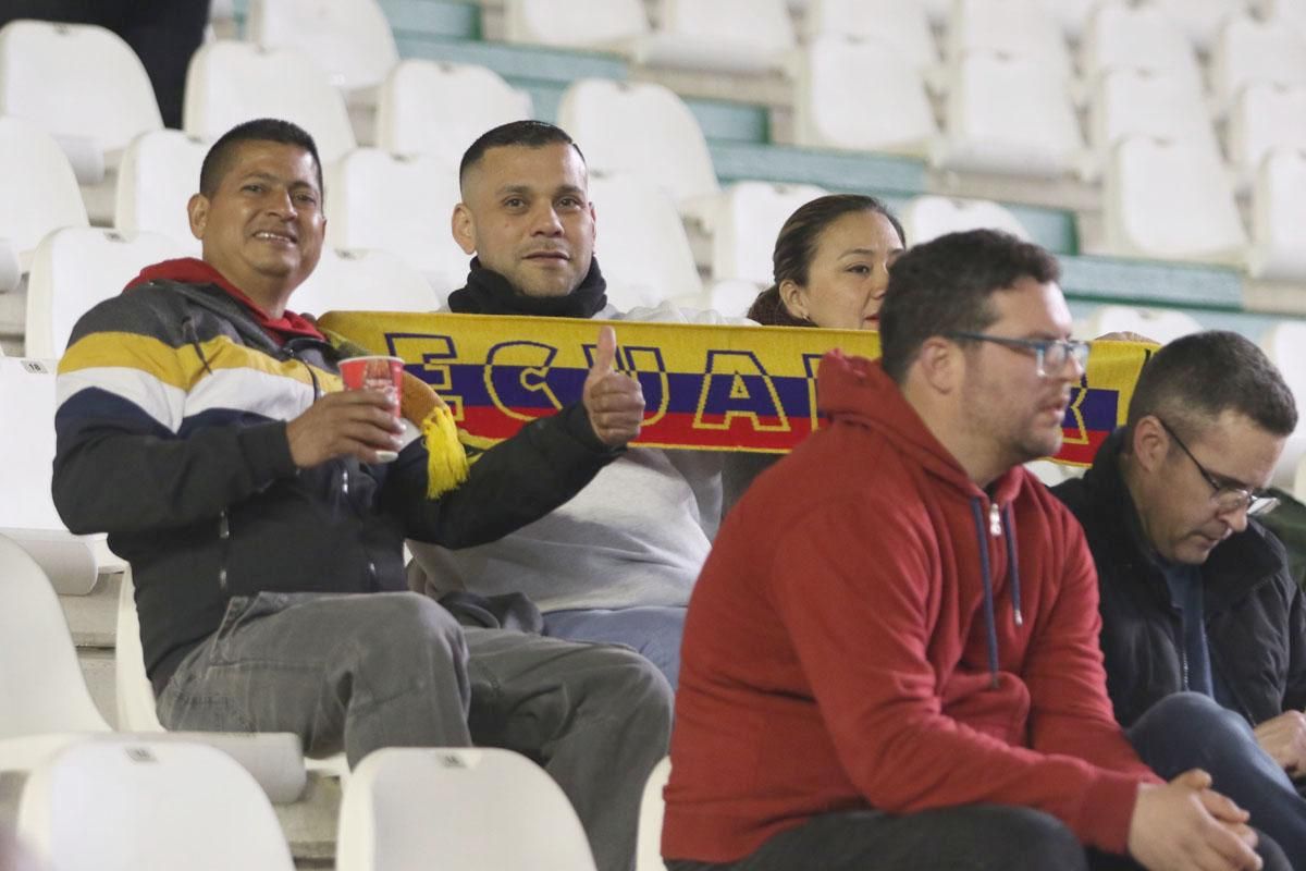 La afición blanquiverde en el Córdoba-Granada