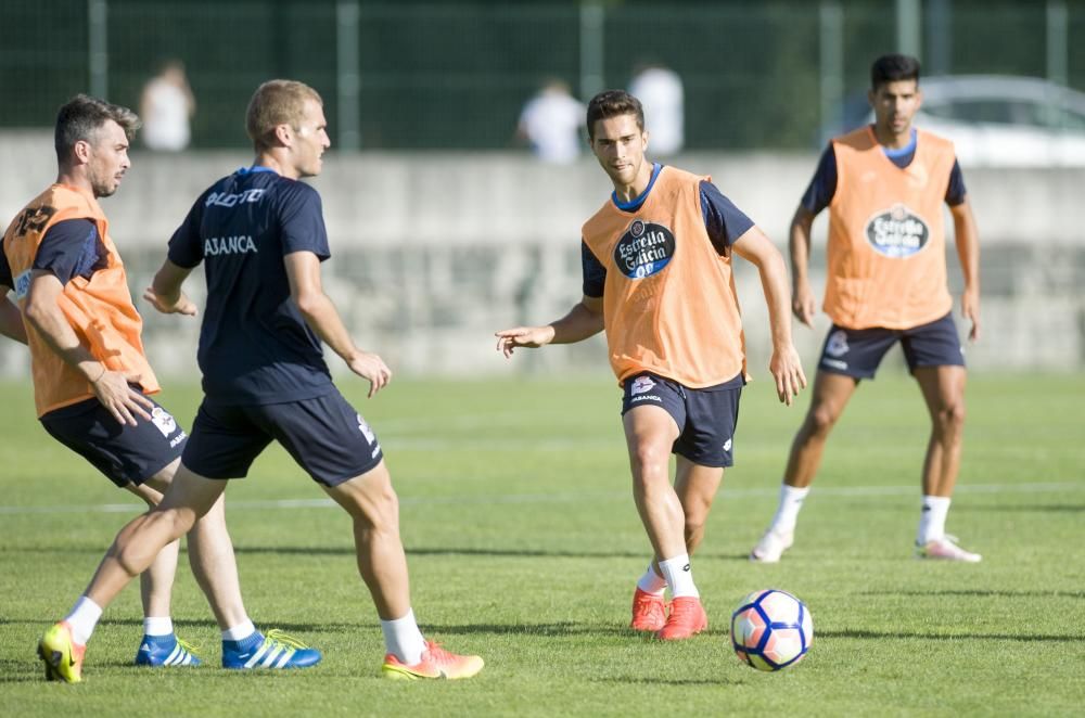 Penúltima sesión en Abegondo antes de disputar el último amistoso de pretemporada