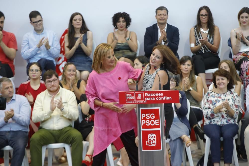 La cúpula socialista gallega hace piña en Porriño ante los ataques de la derecha.