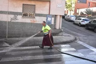 Galería | El Ayuntamiento de Cáceres intensifica las labores de baldeo y limpieza