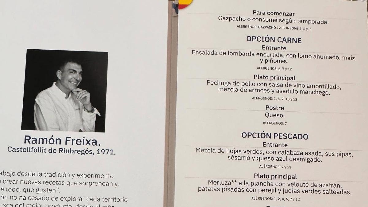 Captura del menú de Renfe.