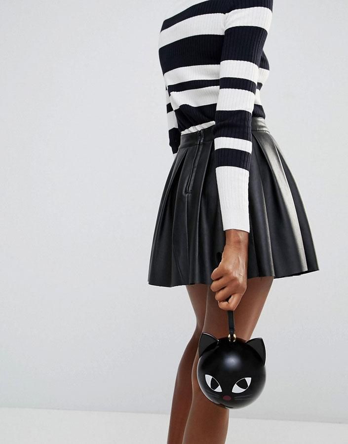 Clutch en forma de gato de Lulu Guinness