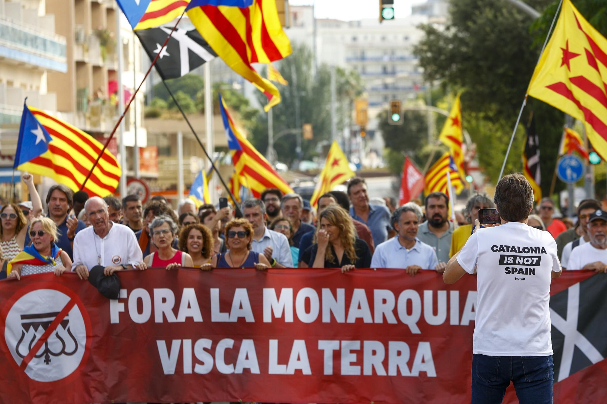 La protesta contra la Monarquia a Lloret