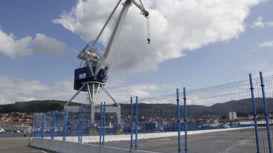 Nuevas instalaciones en la antigua terminal de contenedores del Puerto de Marín. // Santos Álvarez