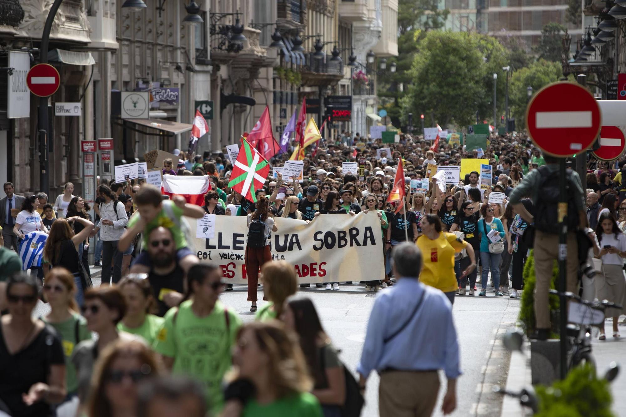 La huelga educativa en València, en imágenes