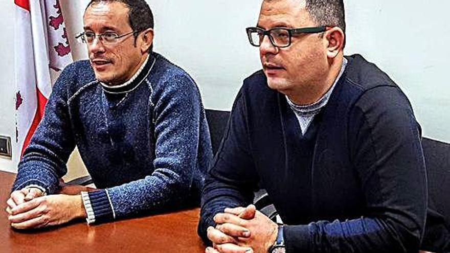 Manuel Campesino, presidente del CDC Zamora, y Luis Alberto Miguel, alcalde de Muelas del Pan.