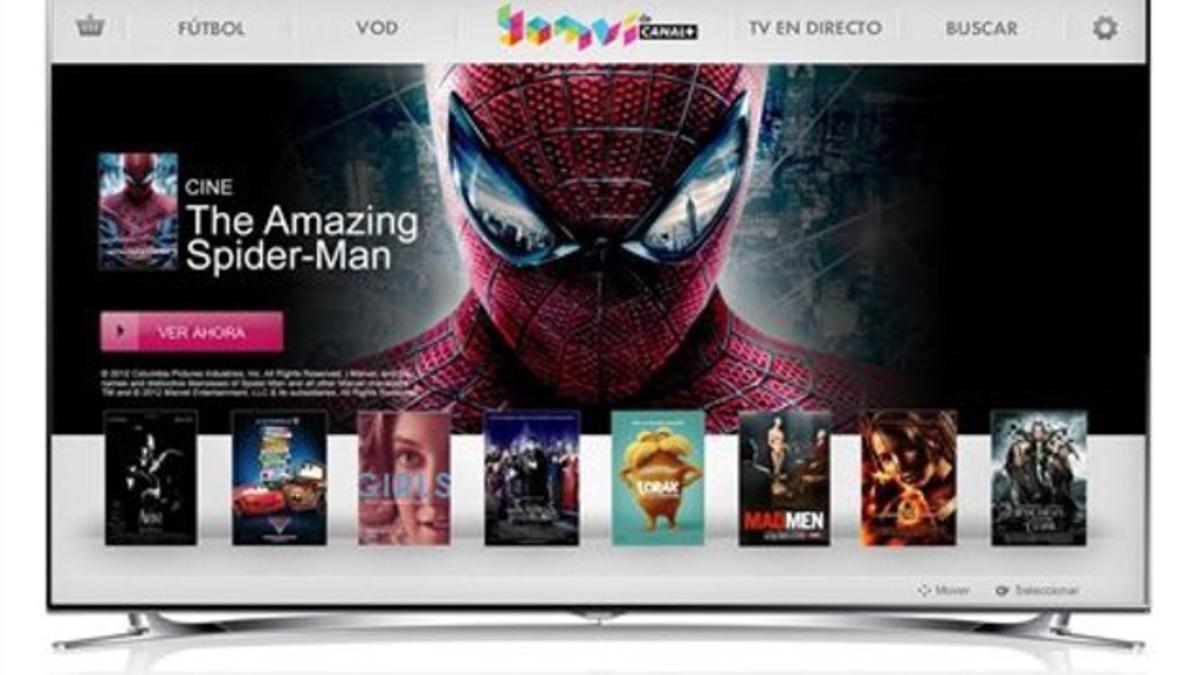 Oferta de series en la aplicación de Yomvi