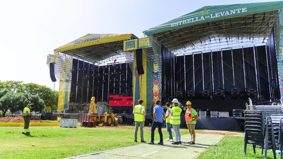 El recinto ya está lista para las tres jornadas de conciertos.