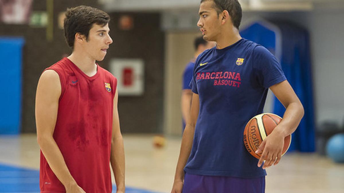 Xavi Moix y Stefan Peno, dos de los jóvenes valores del Barça B