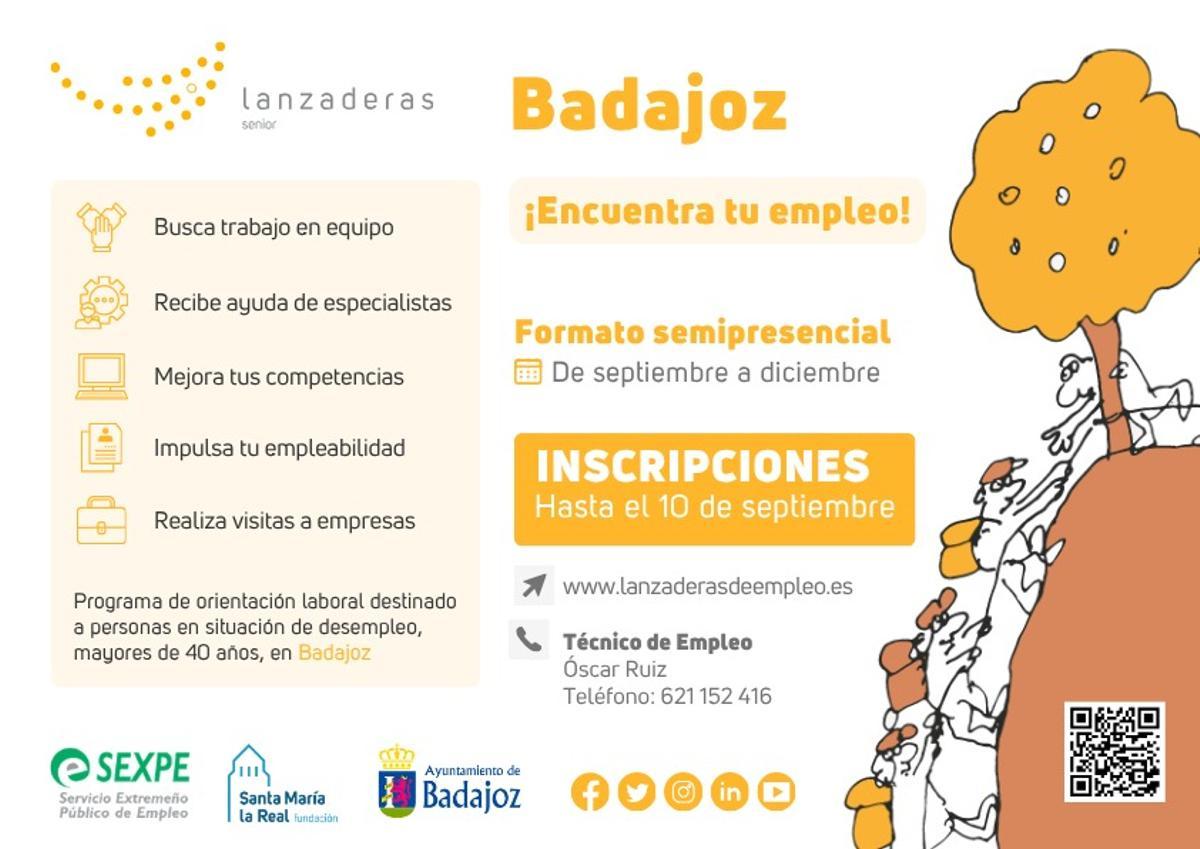 Cartel informativo de las nuevas Lanzaderas de Empleo.