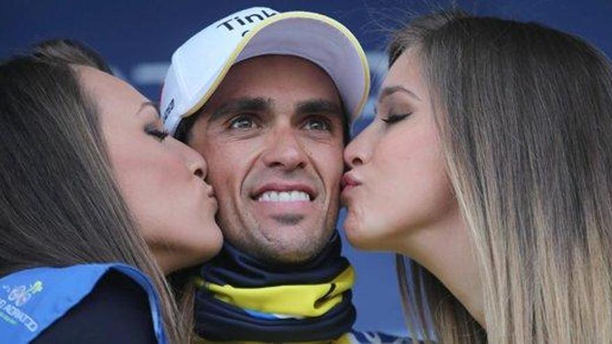 Contador, en el podio.