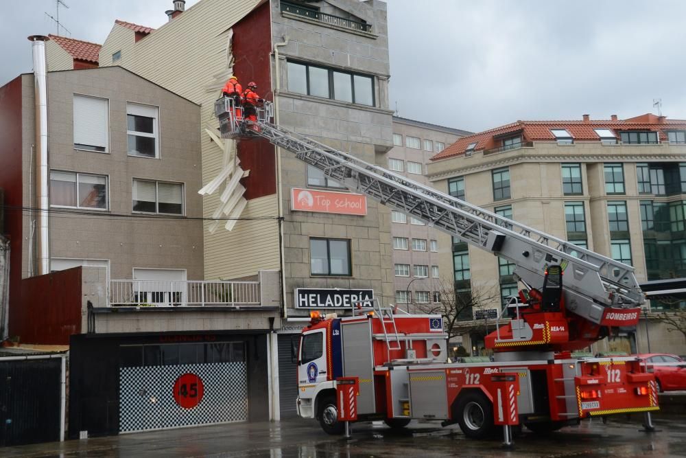 Los efectos de la borrasca Elsa en Galicia