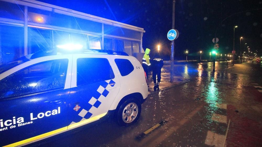 Efectes del temporal a Blanes