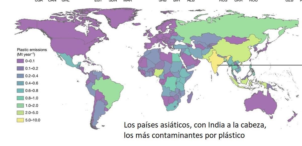 Países más contaminantes por plástico