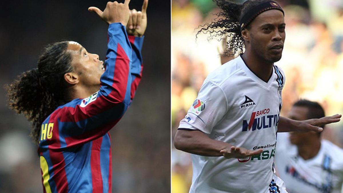 Ronaldinho, de la ovación en el Bernabéu a la ovación en el Azteca