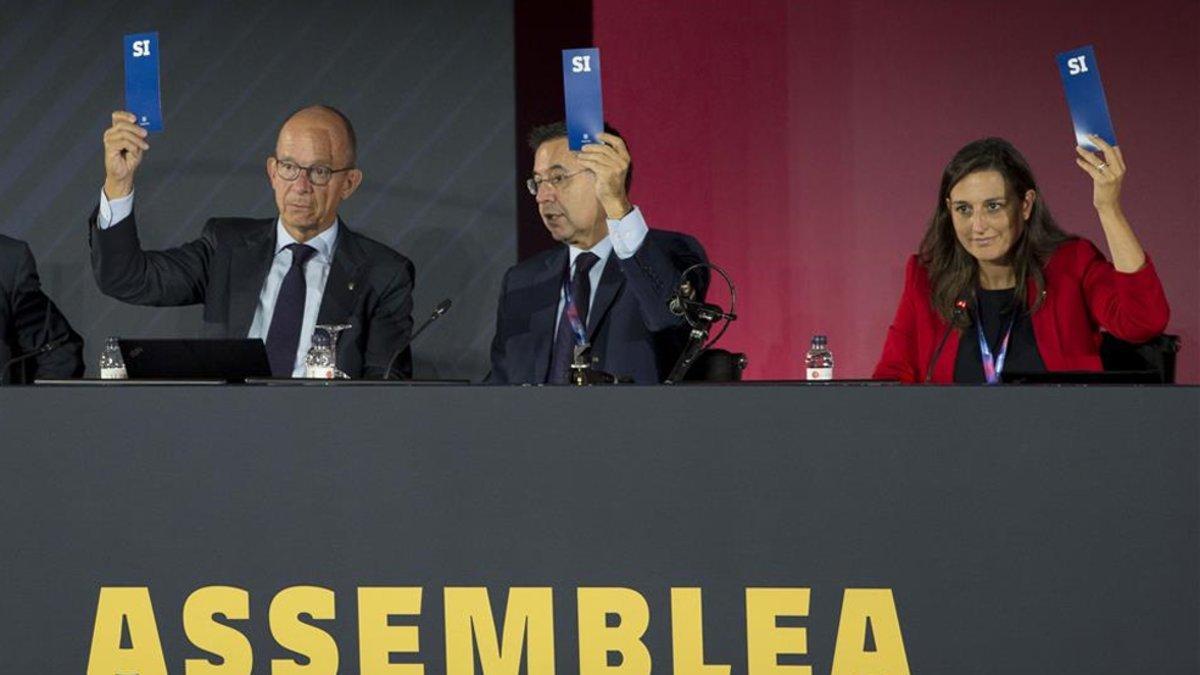 Maria Teixidor, durante la Asamblea