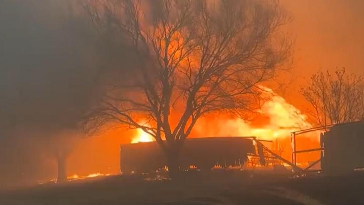 Los incendios forestales sin control arrasan decenas de viviendas en Oklahoma
