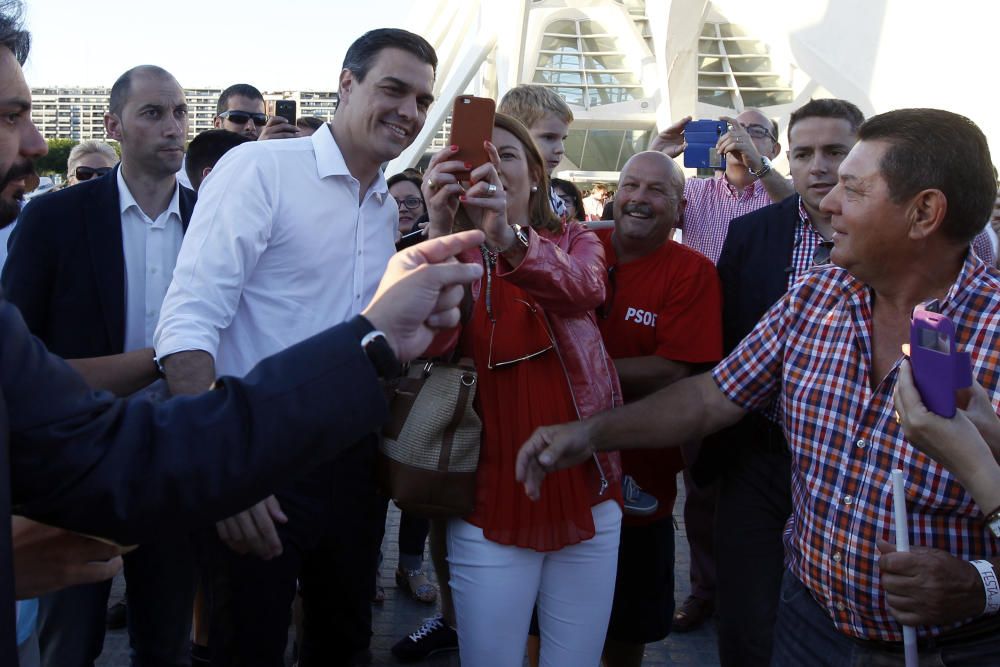 Mitin de Pedro Sánchez en l'Umbracle