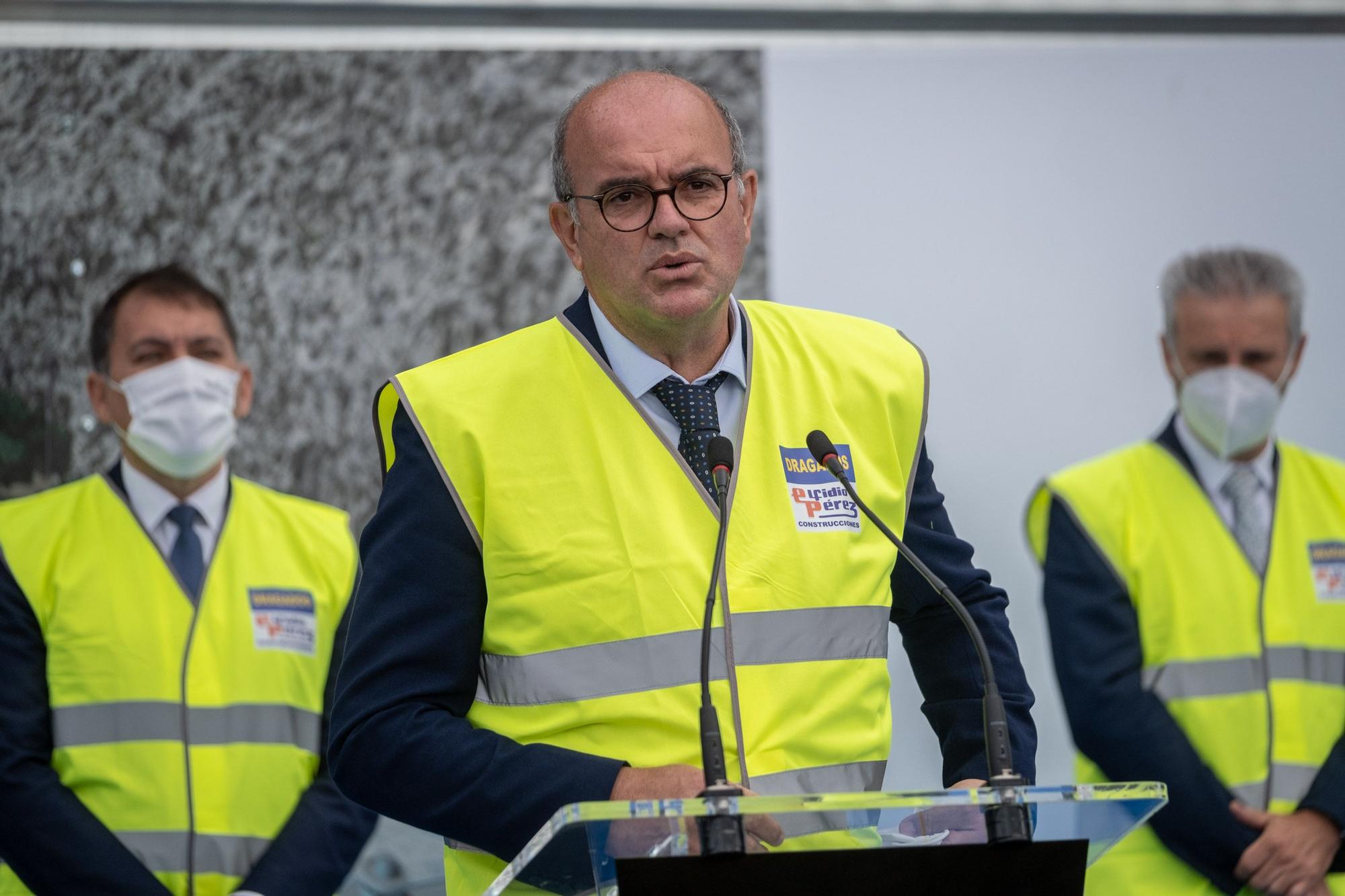 Inicio de las obras de la playa de Valleseco