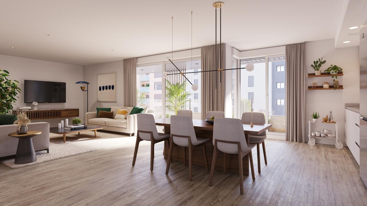 Salón-comedor diáfano de diseño
