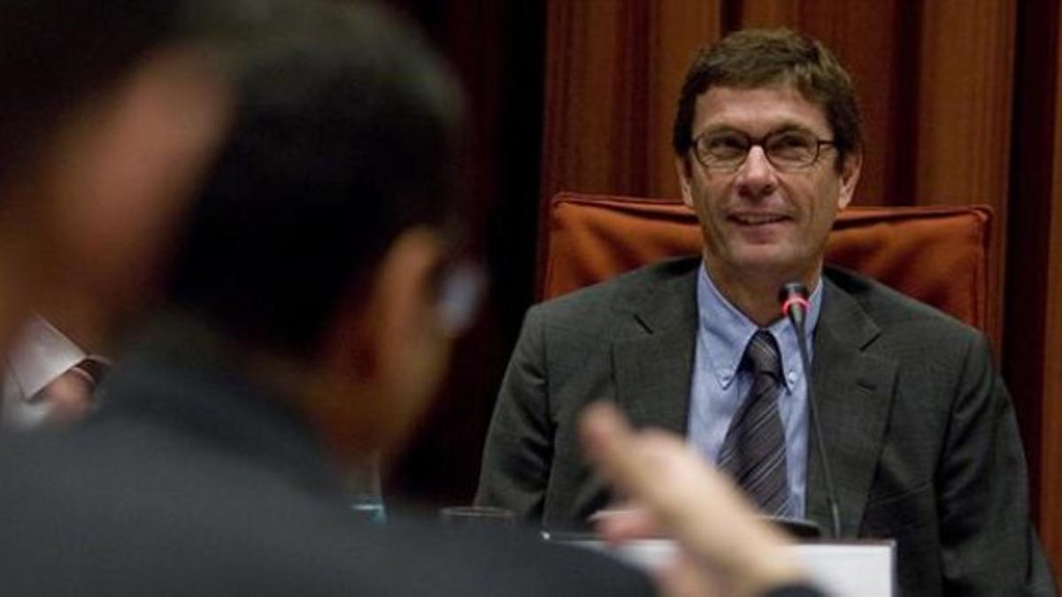 Xavier Tauler en la Audiencia Nacional declarando ante el juez Ruz, en una foto de archivo.