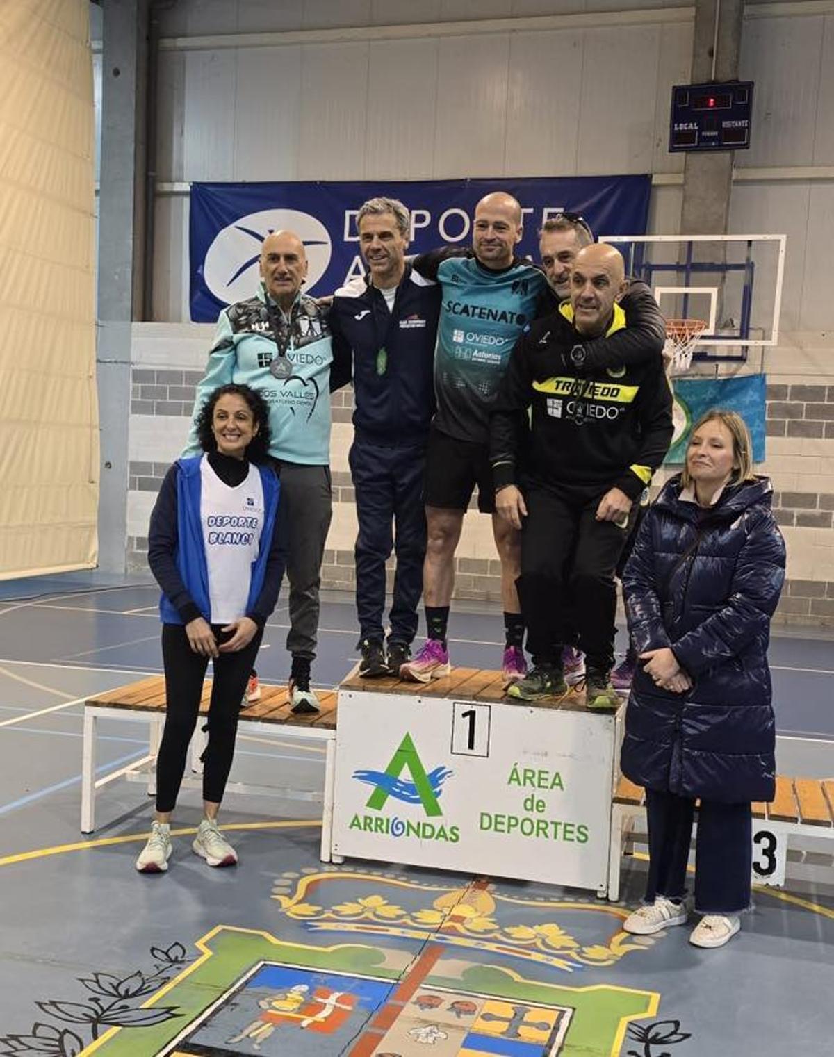 Uno de los podios de la jornada.