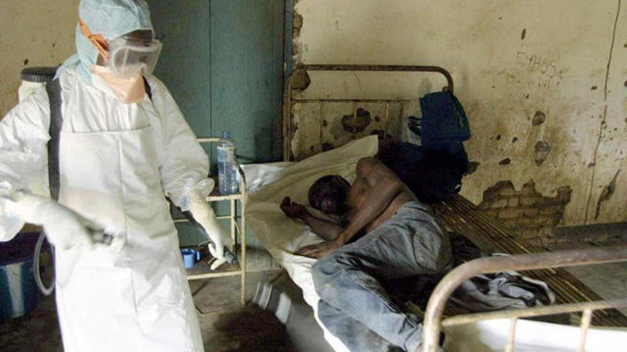 Un paciente enfermo de ébola