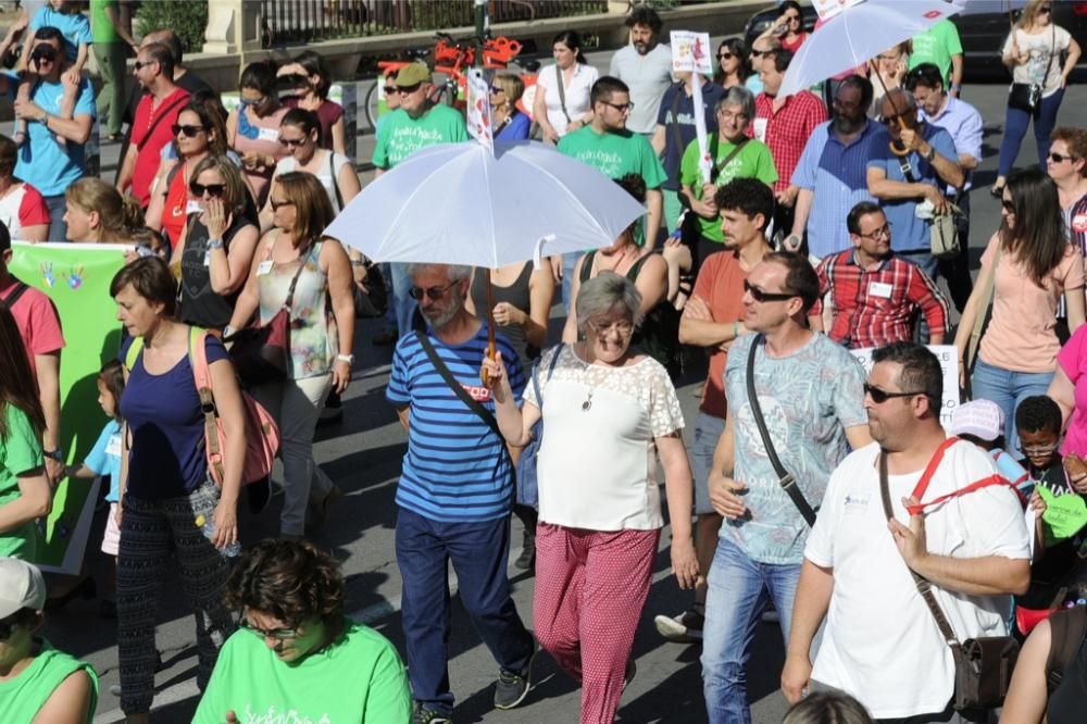 La protesta de educación en Murcia, en imágenes