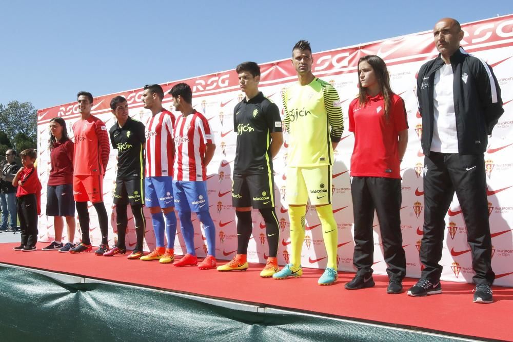 Presentación de la nueva equipación del Sporting para la temporada 2016/2017