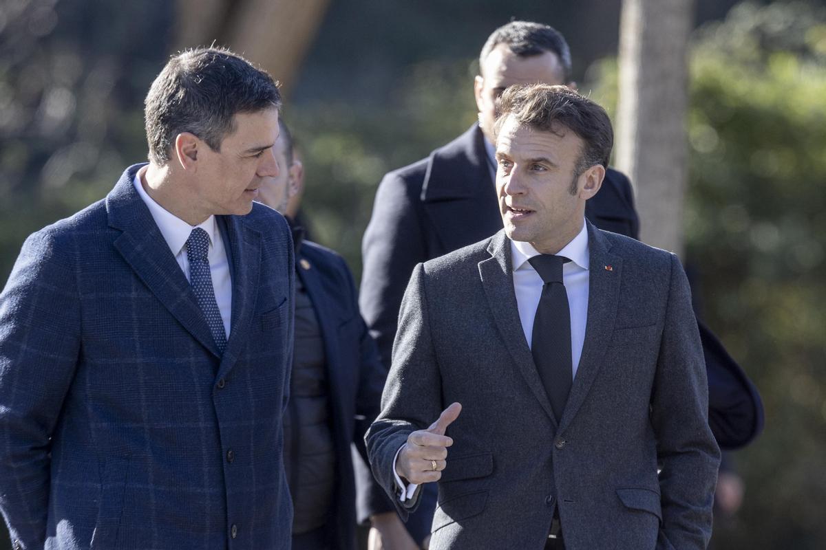 Pedro Sánchez y Emmanuel Macron.