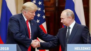 El presidente de EEUU, Donald Trump, y el de Rusia, Vladímir Putin, durante una reunión en 2018.