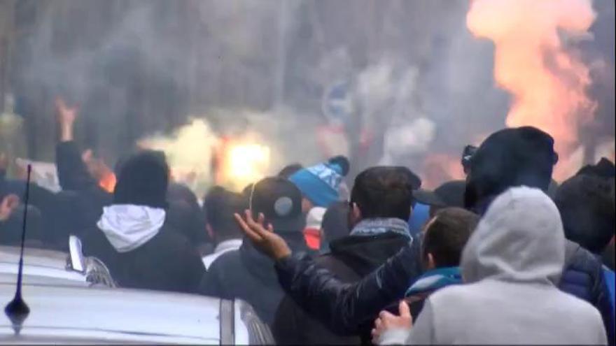 Batalla campal entre radicales del Marsella y del Athletic