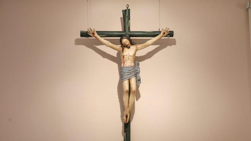La imagen del Crucificado rescatada de la antigua cárcel de Lorca tiene 484 años