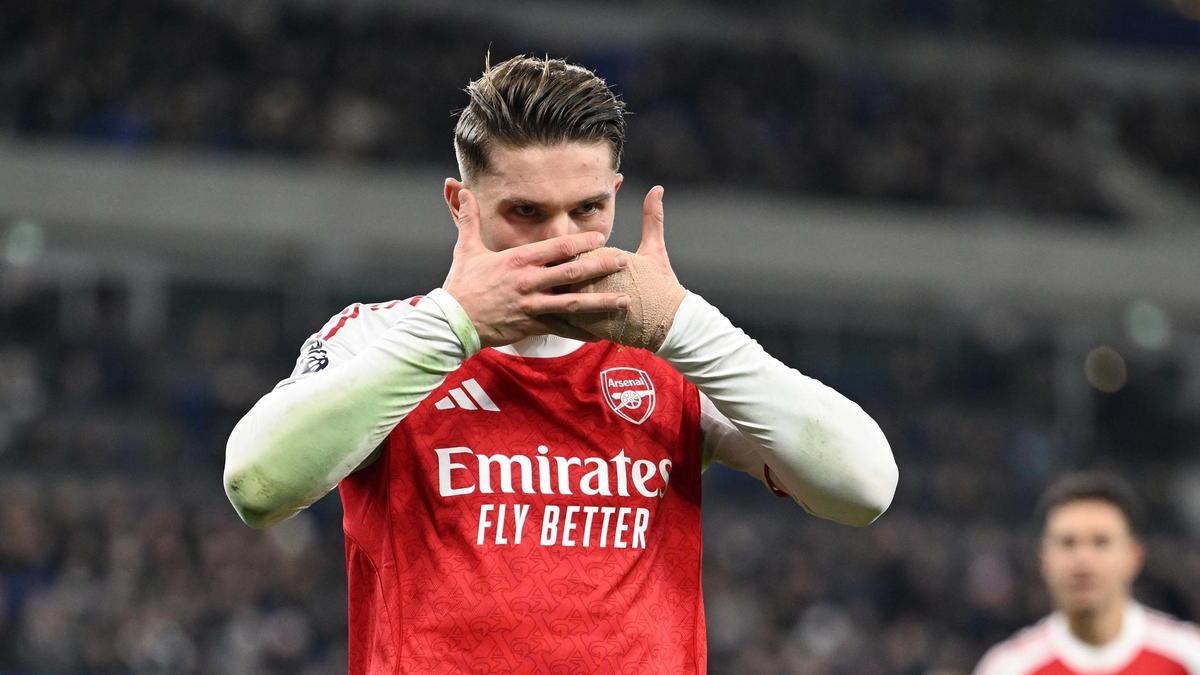 Viktor Gyökeres, autor del gol del triunfo ante el Everton